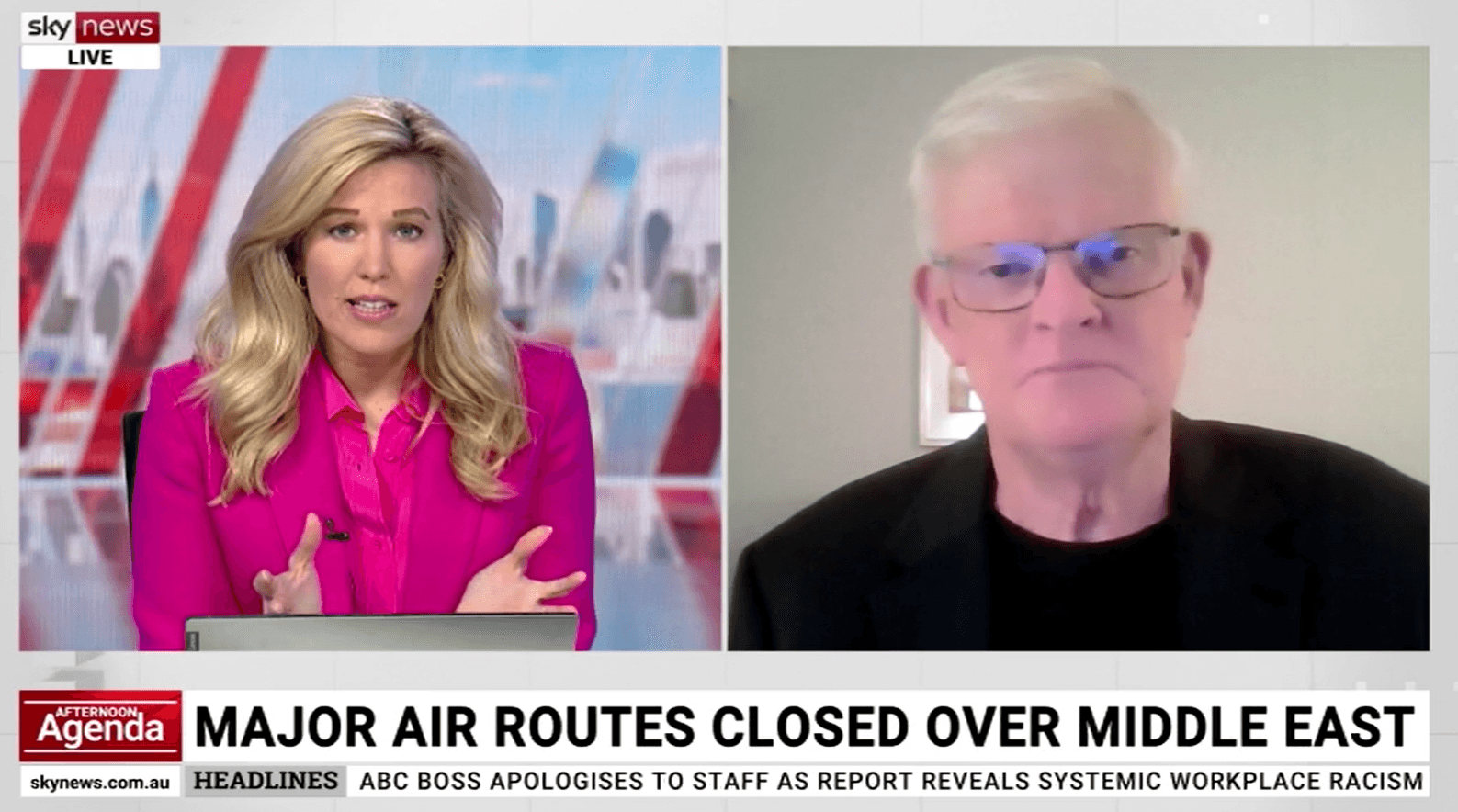 Thomas On Sky News Discusses Airspace Closures